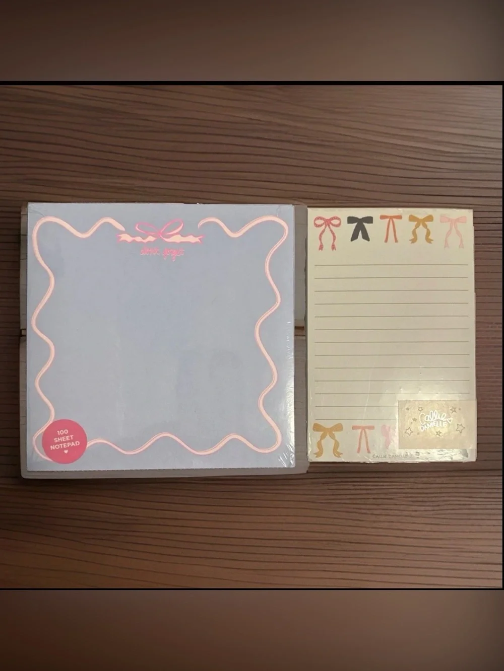Callie Danielle “Bows” Notepad & Taylor Elliott “Don’t Forget” Pad Set Bundle
